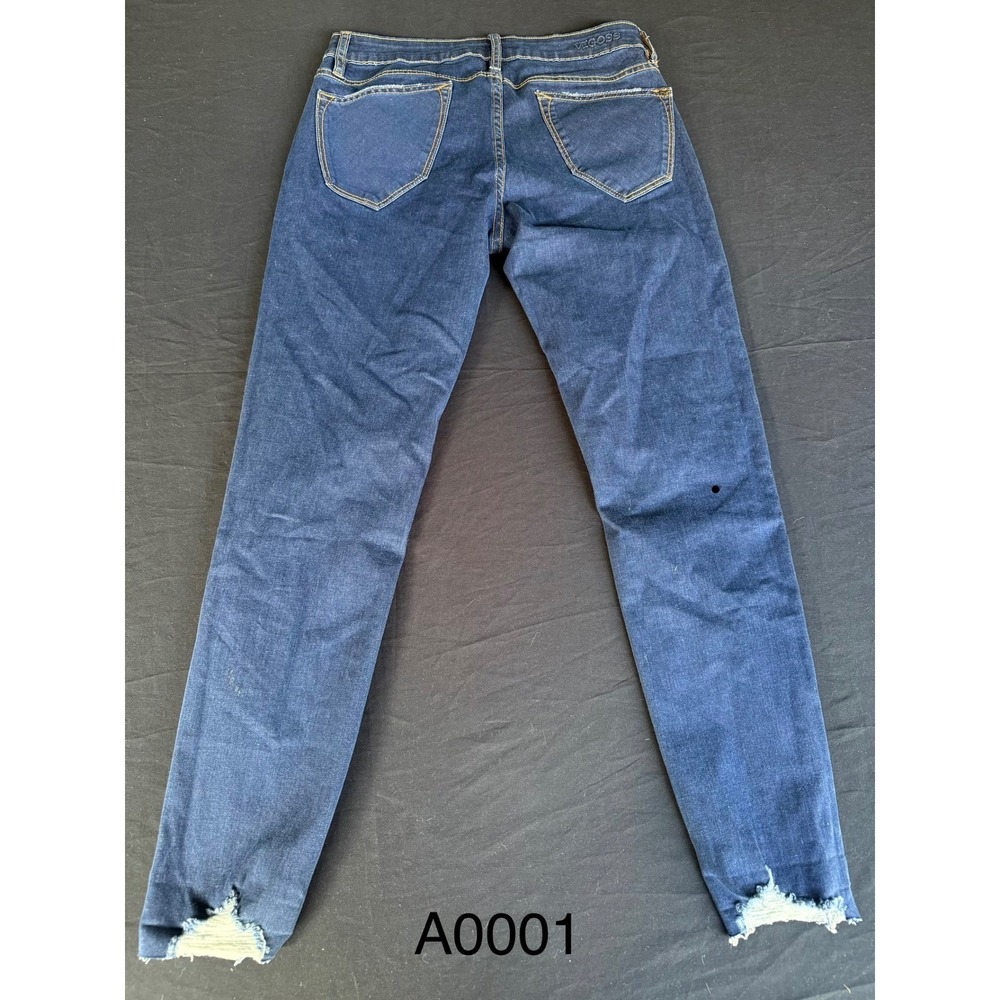 Vigoss Thompson‎ Tomboy Mid Rise Distressed Skinny Jeans Blue W27 L26 - Picture 9 of 12